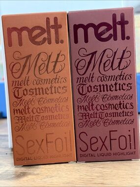 2 Melt Cosmetics SexFoil Liquid Highlight in chocolate dipped AND Tan Lines